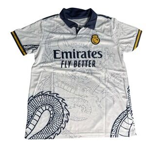 Real Madrid Mbappe 9 Kids Soccer Jersey Set White Dragon Shorts Socks NEW Sze 28